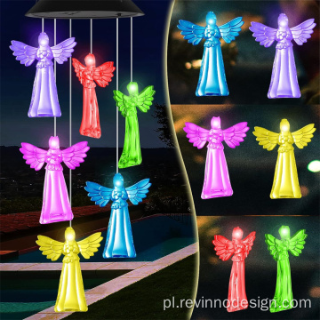 Solar Angel Wind Chimes Difts for Mom Babcia